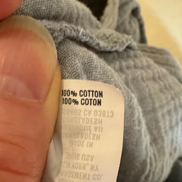 Aerie Cotton Overalls in Soft Gray. M. - Picture 7 of 7